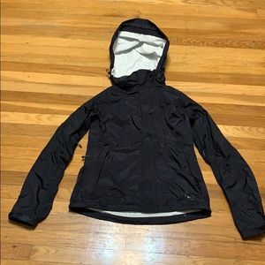 REI women rain black jacket size XS
